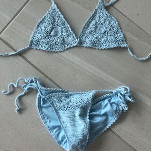 Light Blue Crochet Bikini